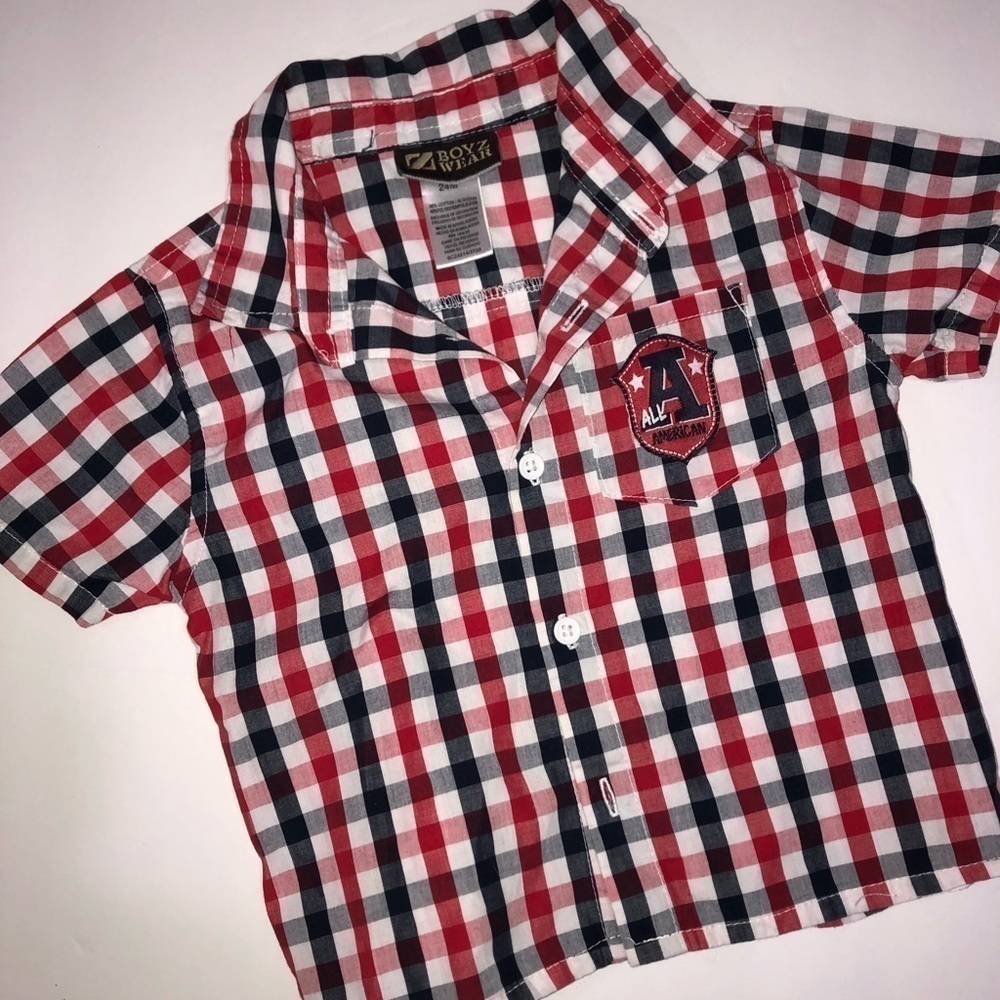 𝅺5 for $10 Boyz Wear button down shirt Size 24 months